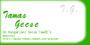 tamas gecse business card